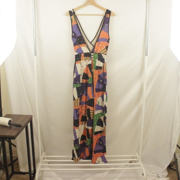 Urban Outfitters Patchwork Fall Jumper Floral Size 2 - Picture 5 of 6